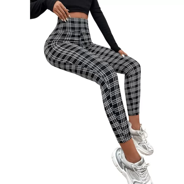 SweatyRocks Women's Casual Skinny Leggings Stretchy High Waisted Work Pants