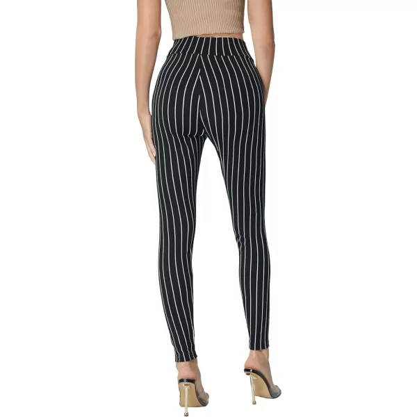 SweatyRocks Women's Casual Skinny Leggings Stretchy High Waisted Work Pants
