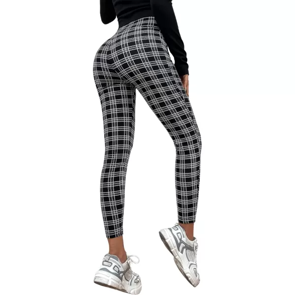 SweatyRocks Women's Casual Skinny Leggings Stretchy High Waisted Work Pants