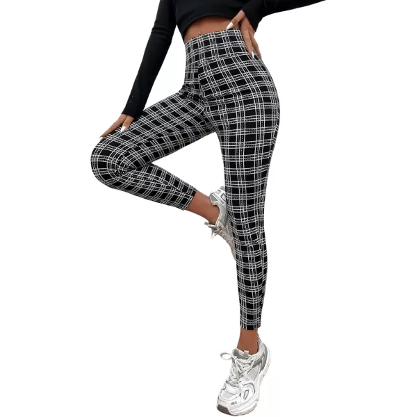 SweatyRocks Women's Casual Skinny Leggings Stretchy High Waisted Work Pants