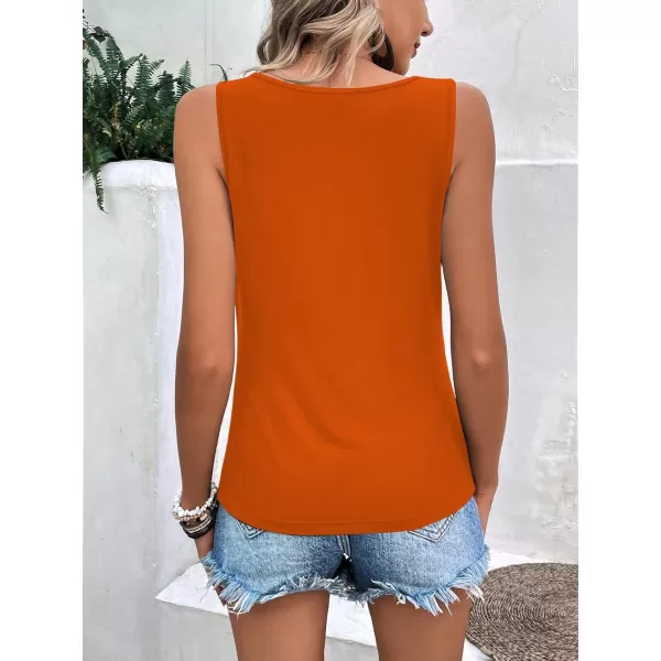 SweatyRocks Women's Casual Sleeveless Asymmetrical Twist Front Tank Top Summer Plain Tops