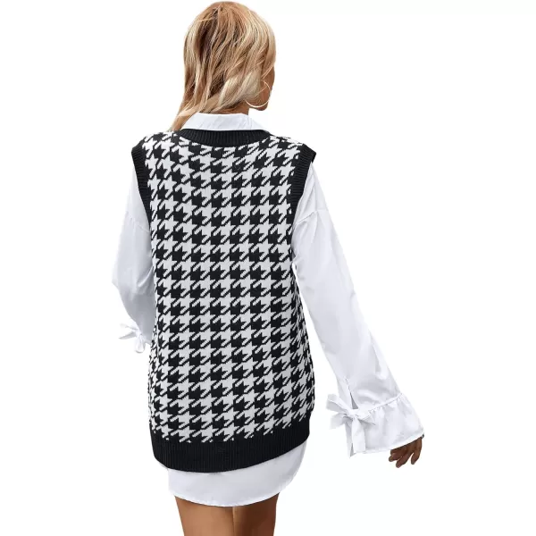 SweatyRocks Women's Casual Sleeveless V Neck Sweater Tank Top Knitted Tunic Vest Tops
