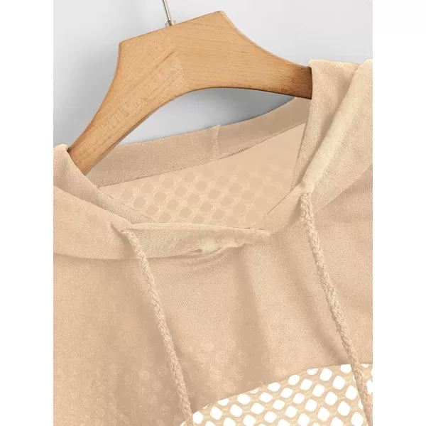 SweatyRocks Women's Casual Solid Cut Out Front Long Sleeve Pullover Crop Top Sweatshirt