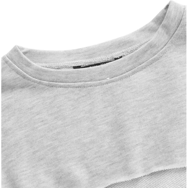 SweatyRocks Women's Casual Solid Cut Out Front Long Sleeve Pullover Crop Top Sweatshirt