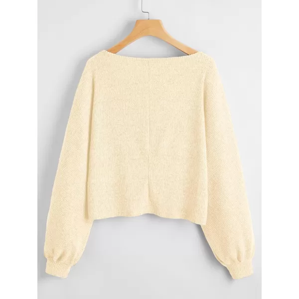 SweatyRocks Women's Casual Solid Ribbed Knit Raglan Long Sleeve Crop Top T Shirt