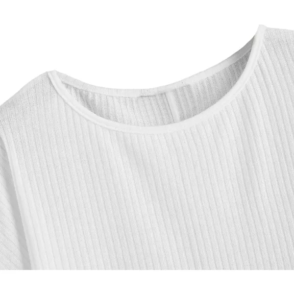 SweatyRocks Women's Casual Solid Ribbed Knit Raglan Long Sleeve Crop Top T Shirt