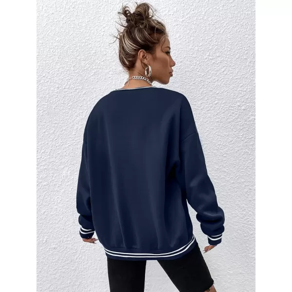 SweatyRocks Women's Casual Sweatshirt Long Sleeve Graphic Print Pullover Tops