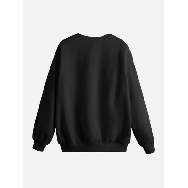 SweatyRocks Women's Casual Sweatshirt Long Sleeve Graphic Print Pullover Tops