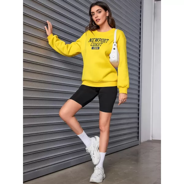 SweatyRocks Women's Casual Sweatshirt Long Sleeve Graphic Print Pullover Tops