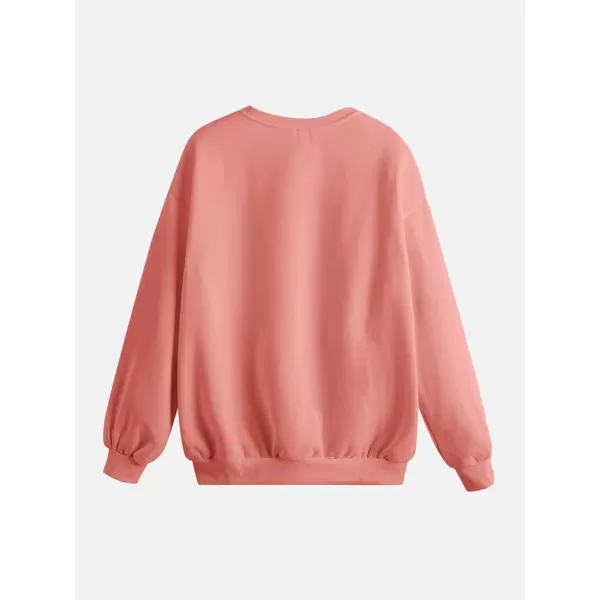 SweatyRocks Women's Casual Sweatshirt Long Sleeve Graphic Print Pullover Tops