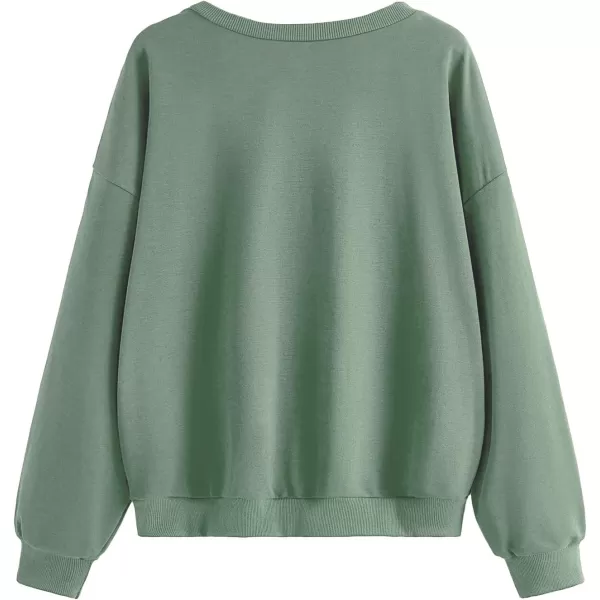 SweatyRocks Women's Casual Sweatshirt Long Sleeve Graphic Print Pullover Tops