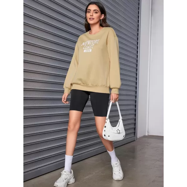 SweatyRocks Women's Casual Sweatshirt Long Sleeve Graphic Print Pullover Tops