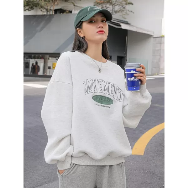 SweatyRocks Women's Casual Sweatshirt Long Sleeve Graphic Print Pullover Tops