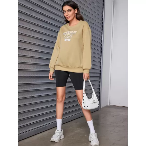 SweatyRocks Women's Casual Sweatshirt Long Sleeve Graphic Print Pullover Tops