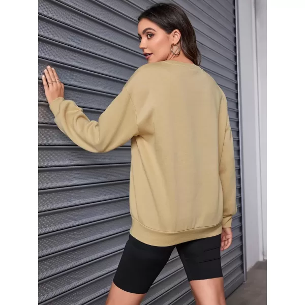 SweatyRocks Women's Casual Sweatshirt Long Sleeve Graphic Print Pullover Tops