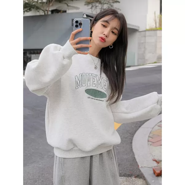 SweatyRocks Women's Casual Sweatshirt Long Sleeve Graphic Print Pullover Tops