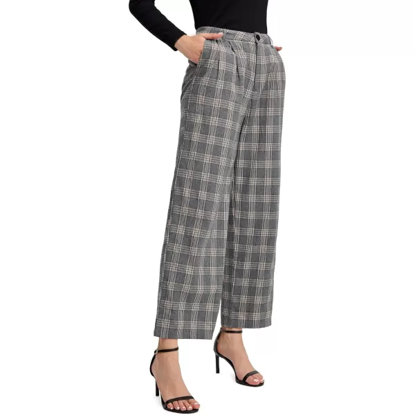 SweatyRocks Women's Casual Wide Leg High Waisted Button Down Straight Long Trousers Pants