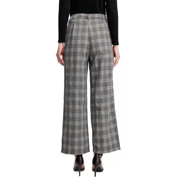 SweatyRocks Women's Casual Wide Leg High Waisted Button Down Straight Long Trousers Pants