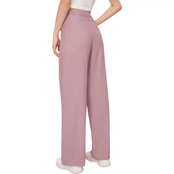 SweatyRocks Women's Casual Wide Leg High Waisted Button Down Straight Long Trousers Pants