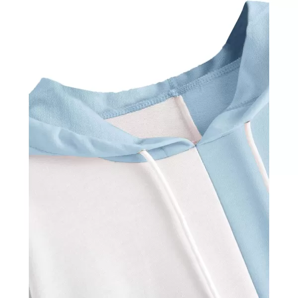 SweatyRocks Women's Causal Long Sleeve Color Block Hoodie Sweatshirt with Pocket