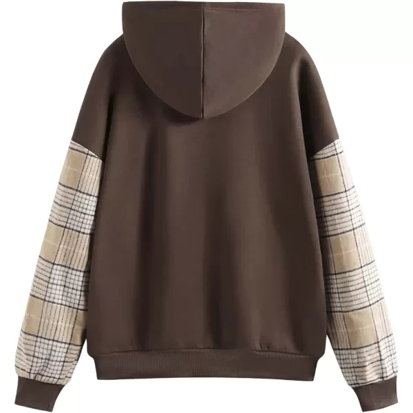 SweatyRocks Women's Causal Long Sleeve Color Block Hoodie Sweatshirt with Pocket