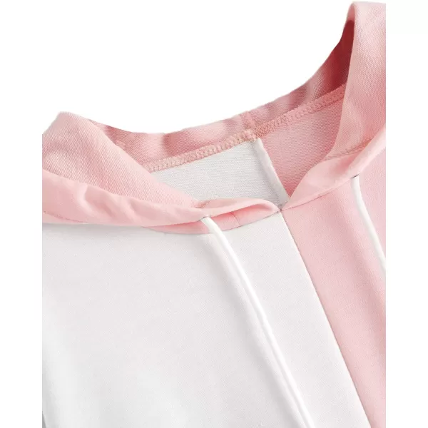 SweatyRocks Women's Causal Long Sleeve Color Block Hoodie Sweatshirt with Pocket