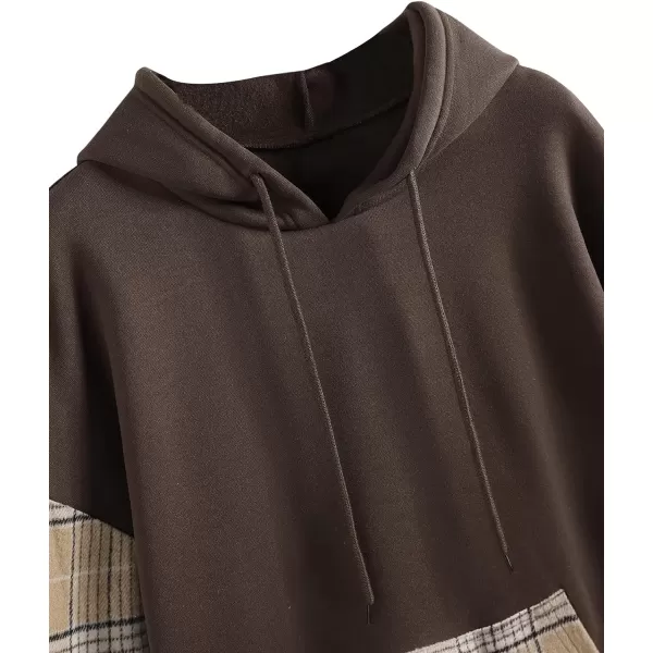SweatyRocks Women's Causal Long Sleeve Color Block Hoodie Sweatshirt with Pocket