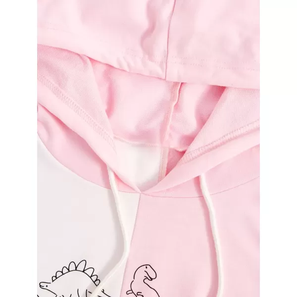SweatyRocks Women's Causal Long Sleeve Color Block Hoodie Sweatshirt with Pocket