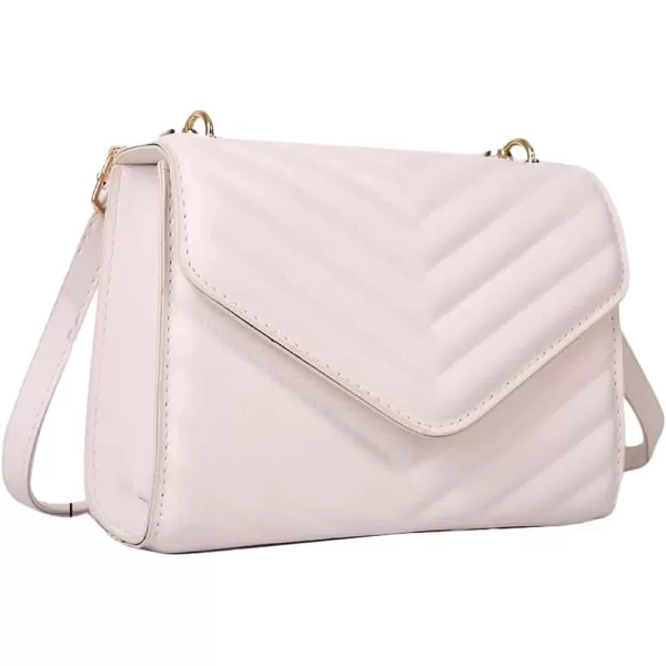 SweatyRocks Women's Chevron Quilted PU Leather Shoulder Bag Flap Chain Work Square Bag Solid Mini Bag
