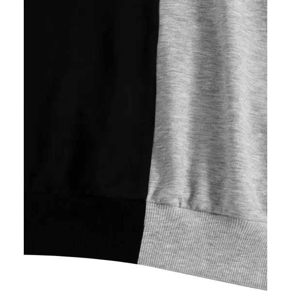 SweatyRocks Women's Contrast Collar Drop Shoulder Casual Long Sleeve Pullover Sweatshirt Tops