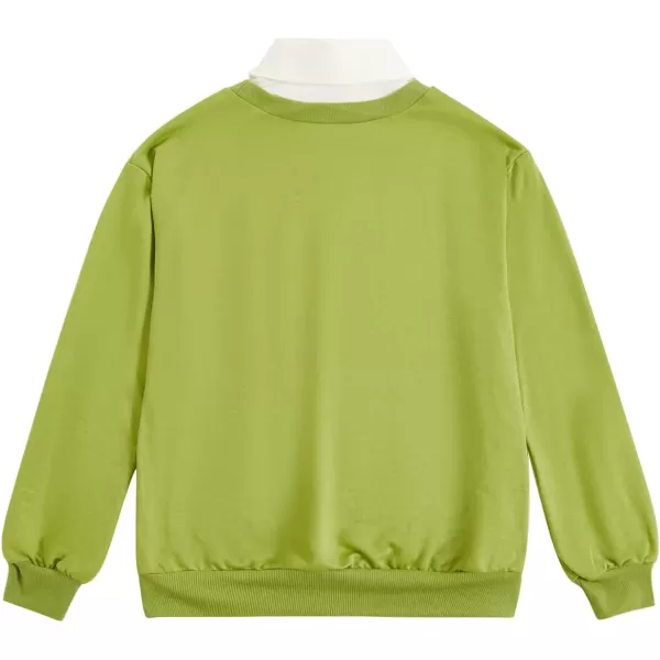 SweatyRocks Women's Contrast Collar Drop Shoulder Casual Long Sleeve Pullover Sweatshirt Tops