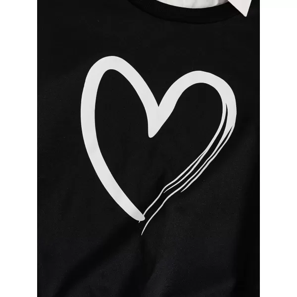 SweatyRocks Women's Contrast Collar Drop Shoulder Casual Long Sleeve Pullover Sweatshirt Tops