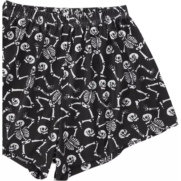 SweatyRocks Women's Cute Graphic Print Short Sleeve Crop Top With Shorts Pajama Set