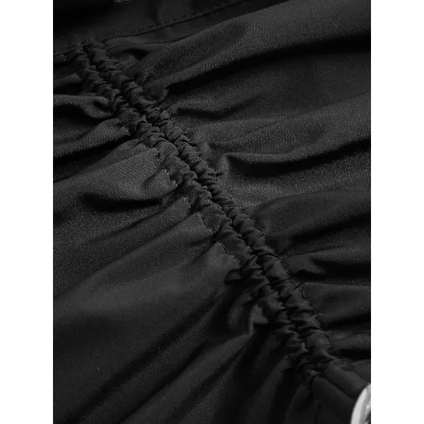 SweatyRocks Women's Drawstring Elastic Waist Cargo Skirt Split Back Straight Long Skirts with Pocket