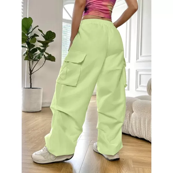 SweatyRocks Women's Drawstring Elastic Waist Loose Pants Casual Flap Pocket Cargo Pants Trousers