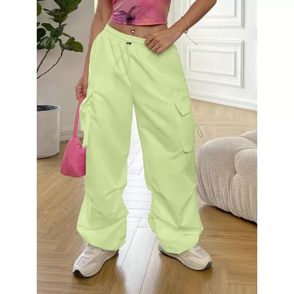 SweatyRocks Women's Drawstring Elastic Waist Loose Pants Casual Flap Pocket Cargo Pants Trousers