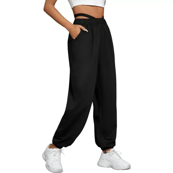 SweatyRocks Women's Drawstring Waist Striped Side Jogger Sweatpants with Pocket