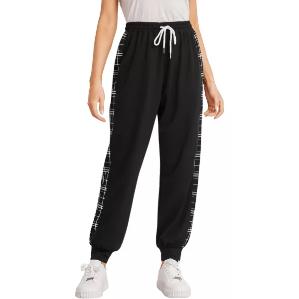 SweatyRocks Women's Drawstring Waist Striped Side Jogger Sweatpants with Pocket