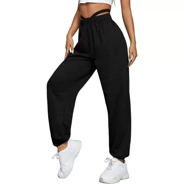 SweatyRocks Women's Drawstring Waist Striped Side Jogger Sweatpants with Pocket