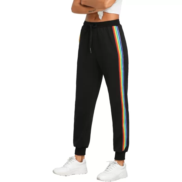 SweatyRocks Women's Drawstring Waist Striped Side Jogger Sweatpants with Pocket
