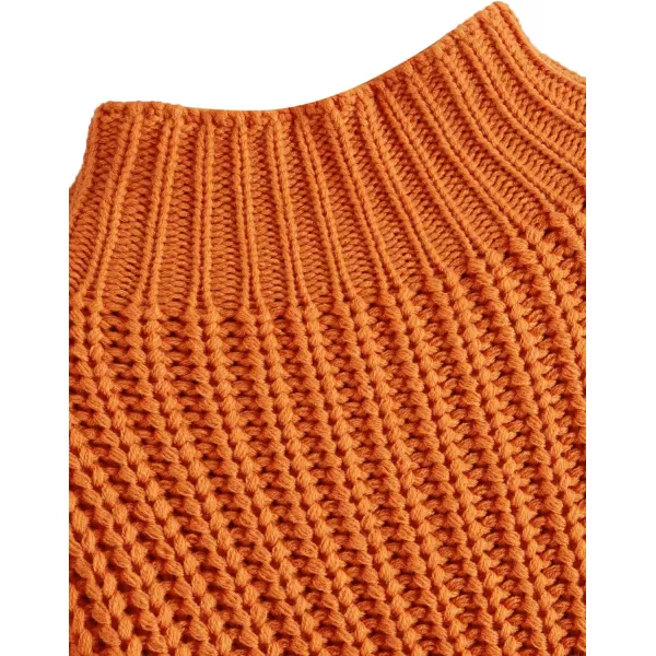 SweatyRocks Women's Drop Shoulder Mock Neck Pullover Sweater Long Sleeve Basic Crop Sweaters