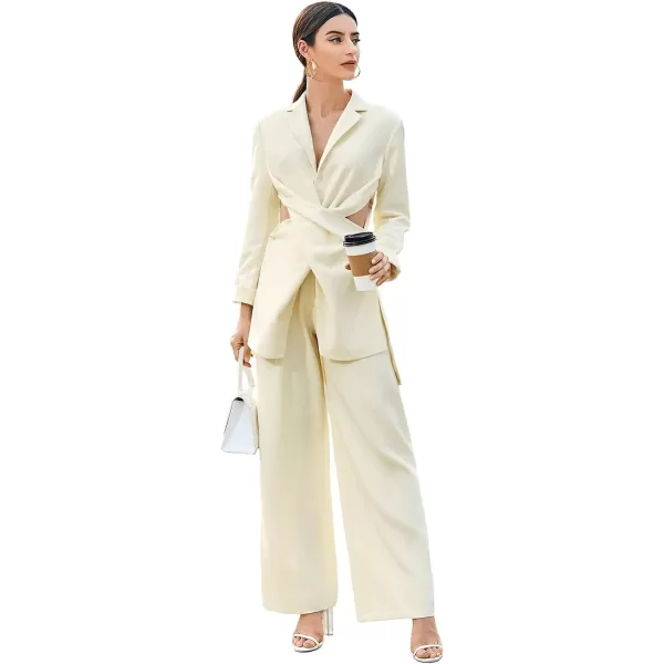 SweatyRocks Women's Elegant High Waist Solid Long Pants Office Trousers
