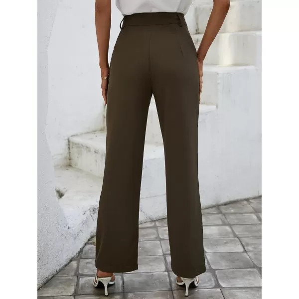 SweatyRocks Women's Elegant High Waist Solid Long Pants Office Trousers