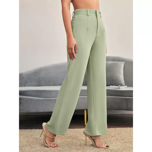 SweatyRocks Women's Elegant High Waist Solid Long Pants Office Trousers
