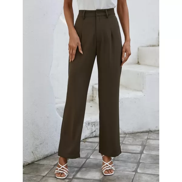 SweatyRocks Women's Elegant High Waist Solid Long Pants Office Trousers