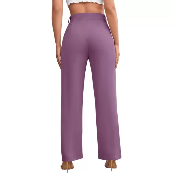 SweatyRocks Women's Elegant High Waist Solid Long Pants Office Trousers