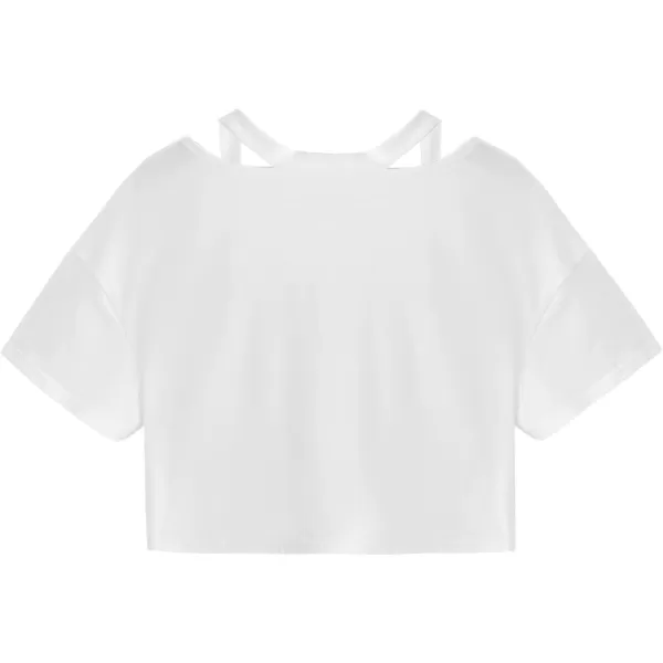 SweatyRocks Women's Embroidered Crop Top Short Sleeve T Shirt
