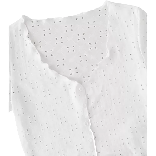 SweatyRocks Women's Embroidered Crop Top Short Sleeve T Shirt