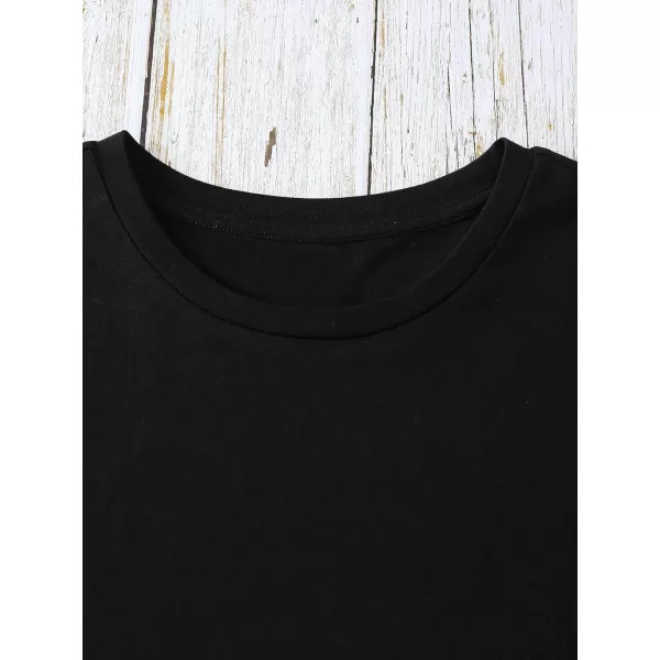 SweatyRocks Women's Heart Print T Shirts Summer Funny Short Sleeve Tops
