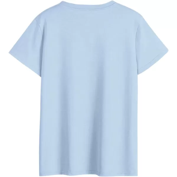 SweatyRocks Women's Heart Print T Shirts Summer Funny Short Sleeve Tops